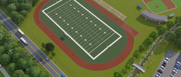 Athletic Field by the Main Entrance 