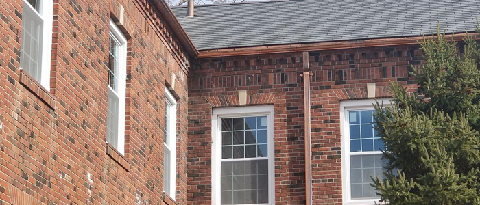 New Copper Gutters Installed on Building 18 - Olivet Academy K-12 School